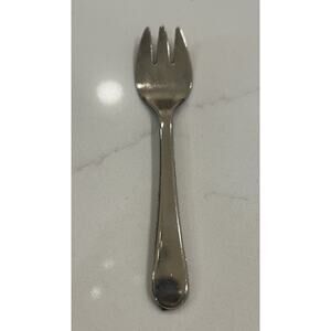 Vtg Leonard Small Silver Plated‎ 5” Children's Fork Made in Italy MCM